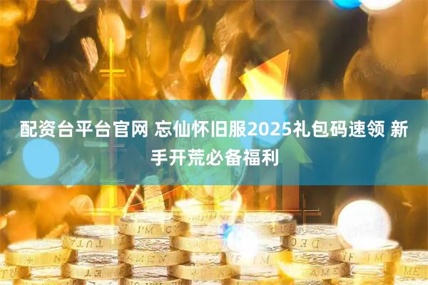 配资台平台官网 忘仙怀旧服2025礼包码速领 新手开荒必备福利