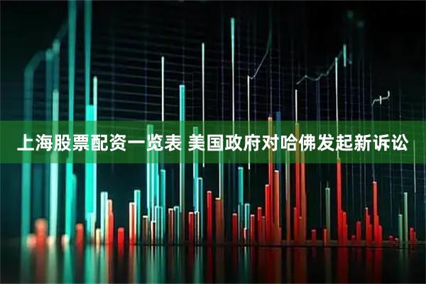 上海股票配资一览表 美国政府对哈佛发起新诉讼